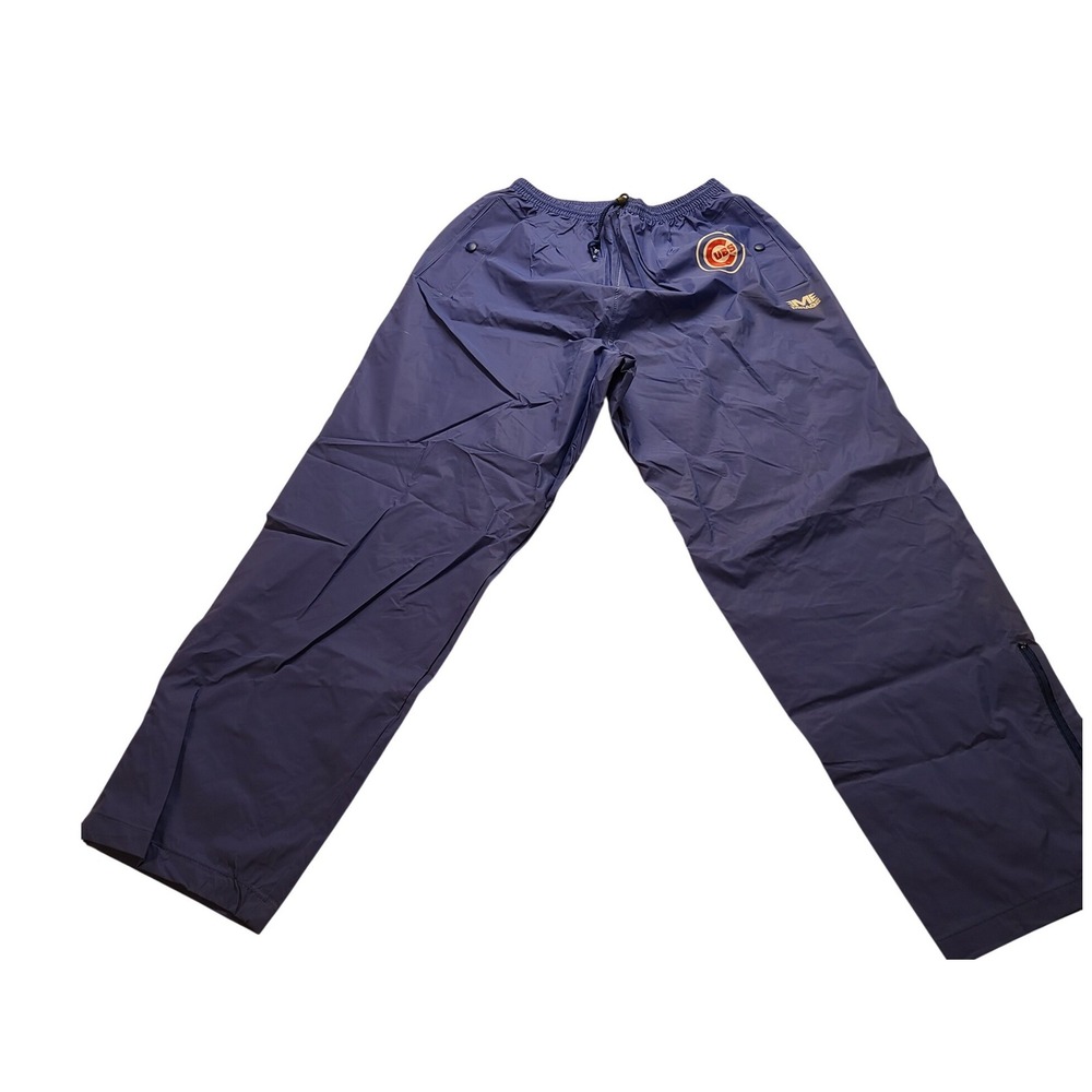 Vintage Chicago Cubs Mirage MLB Windbreaker Pants Men's XXL Snap Pocket